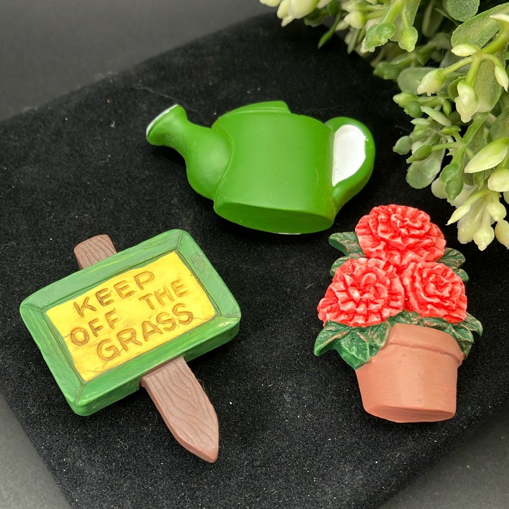 Vintage Gardening Theme Button Cover Set